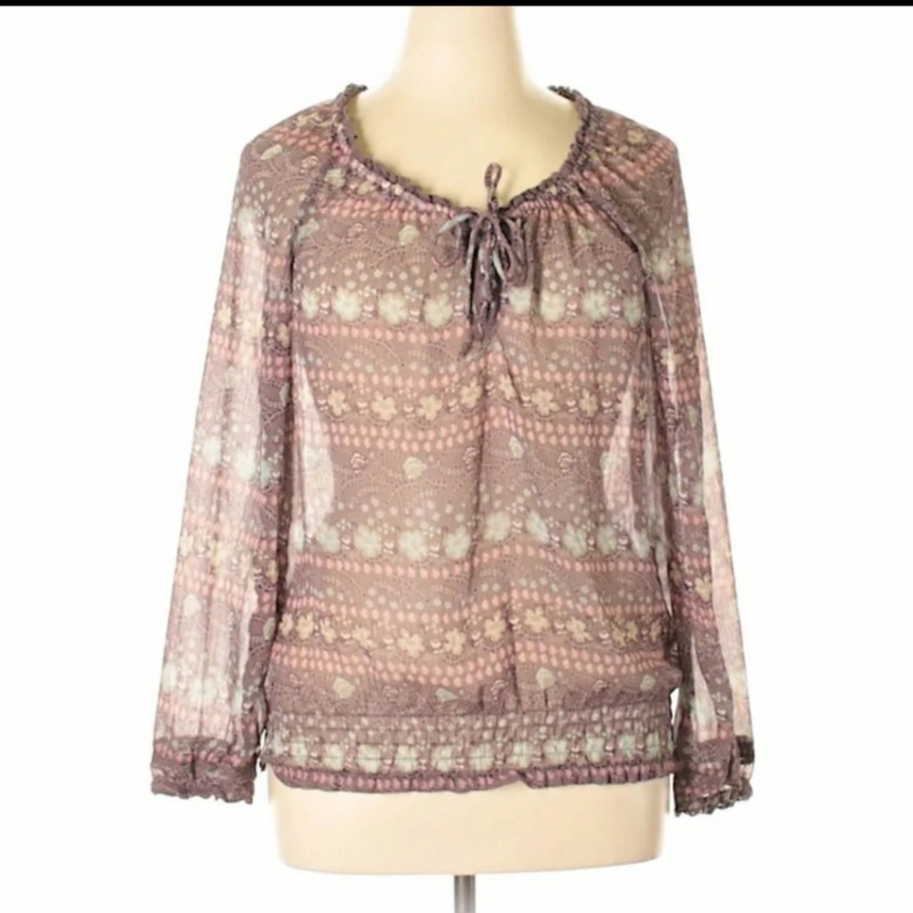 Decree Sheer Floral Blouse